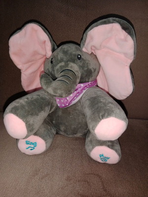 Plush elephant toy, 22 cm, no sound or movement