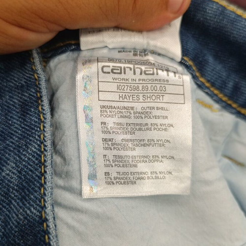 Carhartt Wip Carpenter shorts, blue, new, sizes XS-L