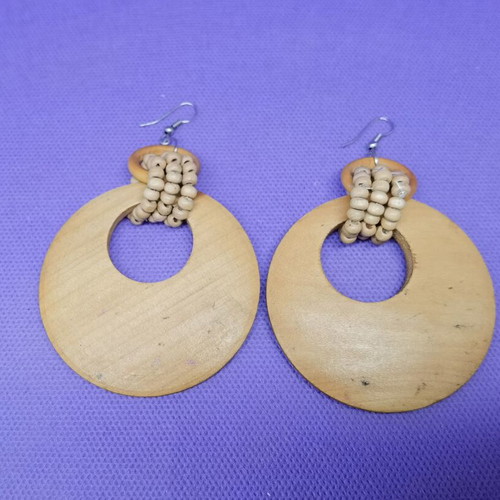 Wooden earrings used