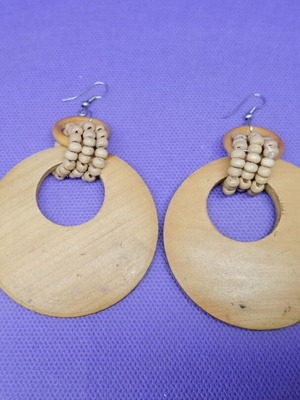 Wooden earrings used