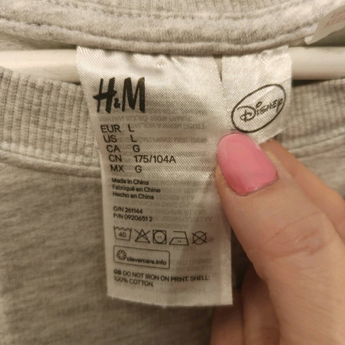 H&M Mickey Mouse women's sweatshirt like new, grey