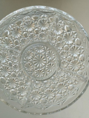 Κρυστάλλινη Πιατέλα Σερβιρίσματος με Χωρίσματα vintage σαν καινούργιο