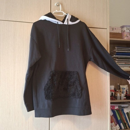 Terranova hoodie refurbished, size M, black and white