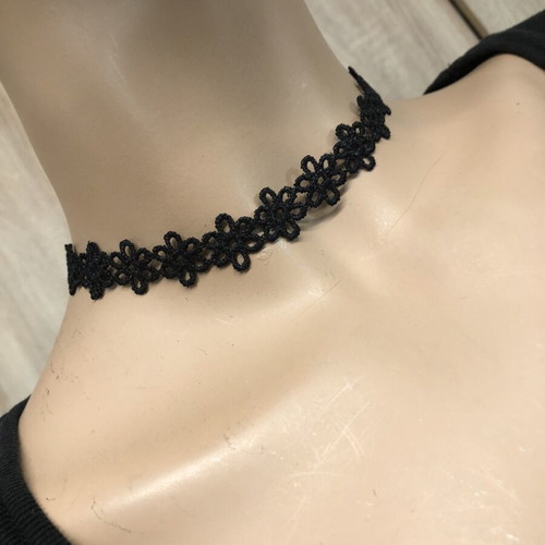 Black choker necklace