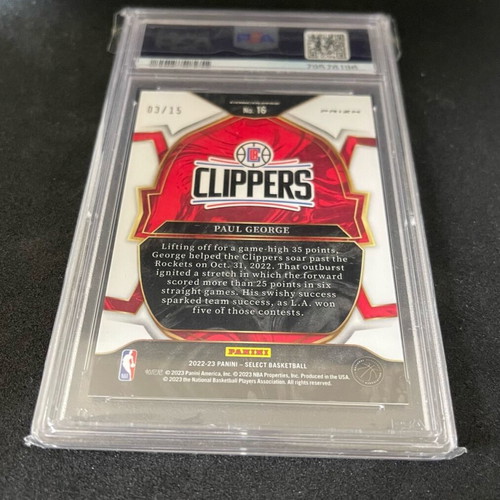 Paul George Neon Orange Pulsar /15 PSA 10 new