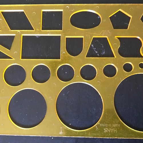 Set of architectural stencils and drawing tools like new, 3 pcs