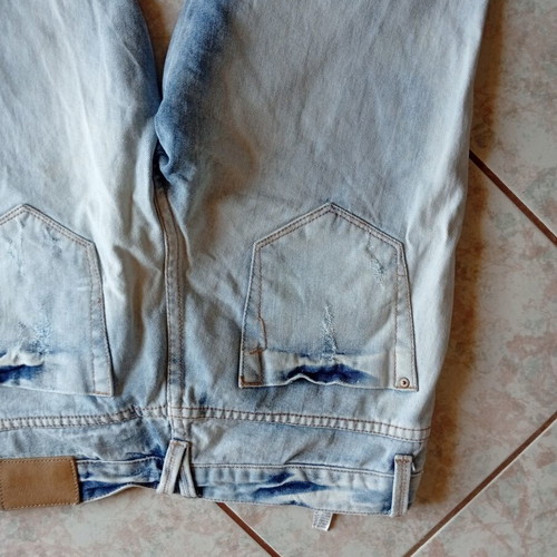 Zara denim pants like new, size EU 36, blue, distressed
