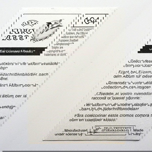 Panini Euro 2000 Ν. 164 - Ιταλία (Σήμα)