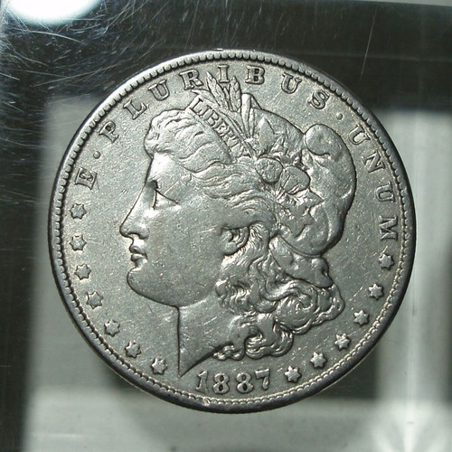 Silver American Morgan Dollar 1887 used
