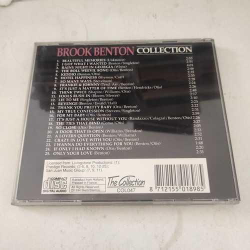 Brook Benton Collection CD σαν καινούργιο με 25 funk και soul τραγούδια
