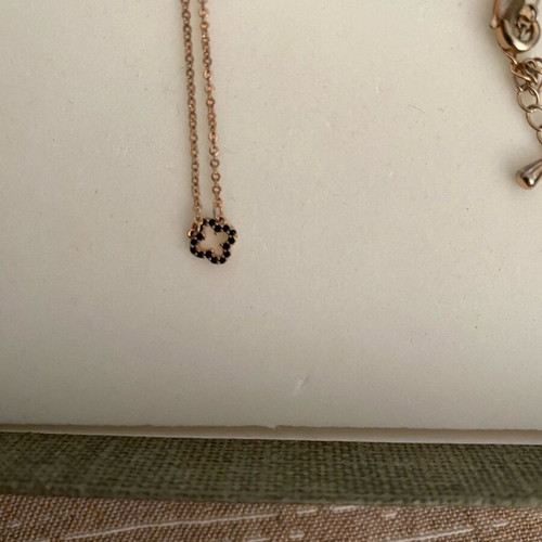 Cross necklace with blue zircon like new