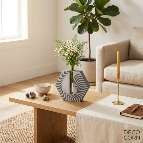 Hydroponic vase made of microcement new