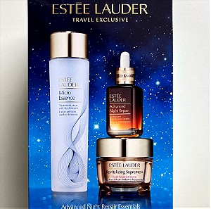 Estee lauder travel exclusive new αχρησιμοποίητο λοσιόν 200ml + serum 50ml + κρέμα προσώπου 75ml
