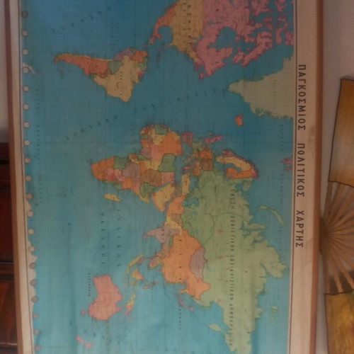 World Political Map used 1.70 × 1.13 m