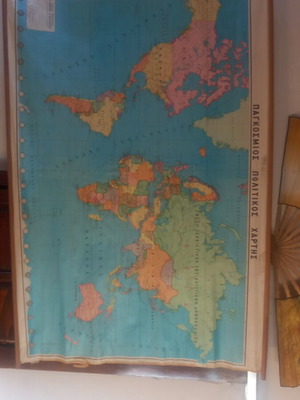 World Political Map used 1.70 × 1.13 m