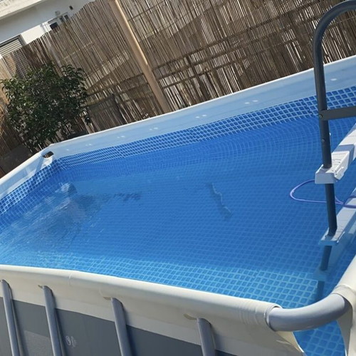 Intex pool 2x4x1m like new with ladder pump and cover