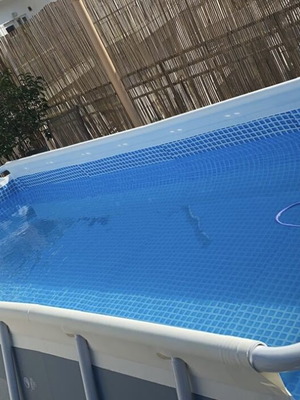 Intex pool 2x4x1m like new with ladder pump and cover