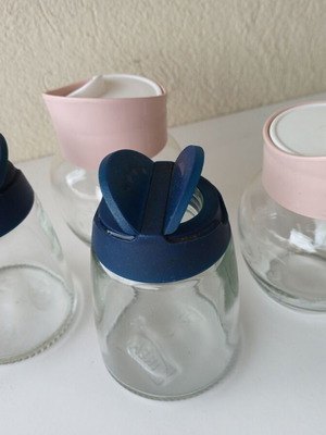 Set of 2 salt and pepper glass shakers IKEA and VICKO, 4 pieces
