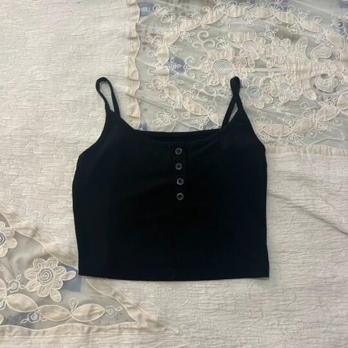 Shein black top with buttons, size S