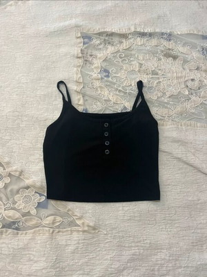 Shein black top with buttons, size S