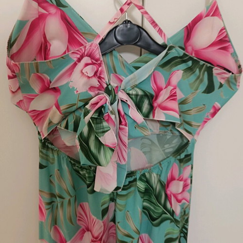 Midi floral dress like new, one size, veraman with fuchsia