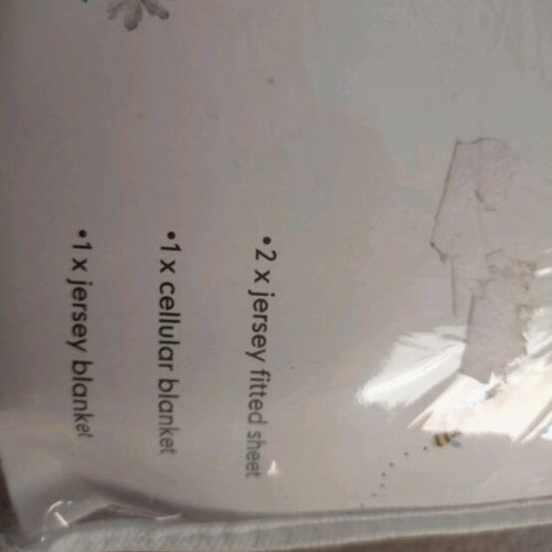 Mothercare crib bedding set and blankets new