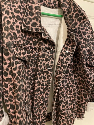 Denim animal print jacket like new
