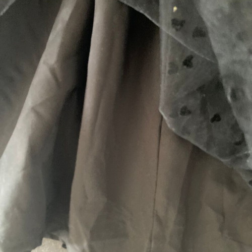 Black Tulle Midi Skirt for Girls New, Heart Pattern