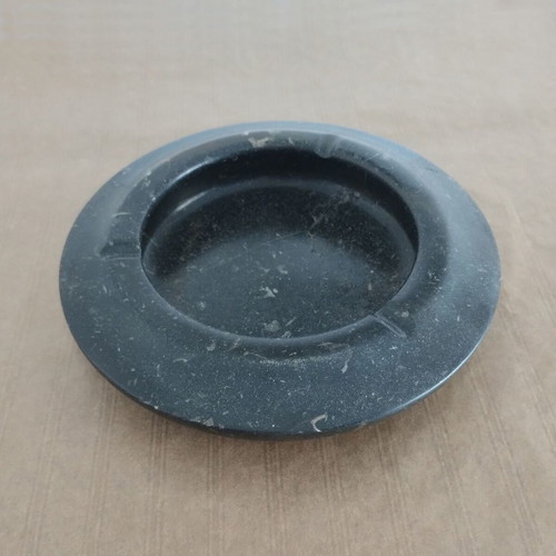 Marble ashtray dark gray handmade, like new