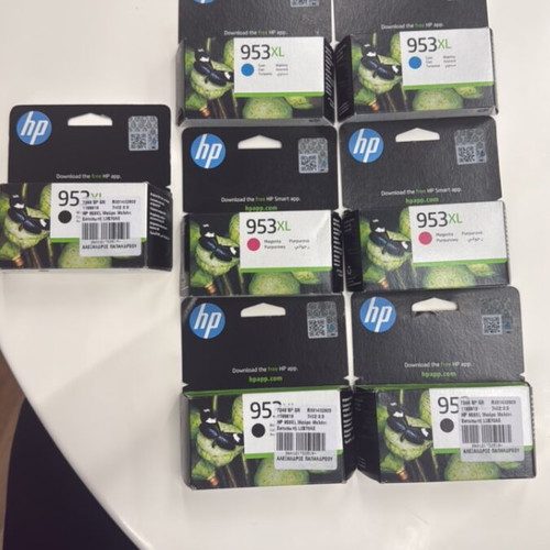 HP 953XL ink cartridges new, sealed in original packaging