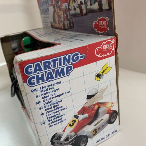 Dickie Carting Champ remote control kart with cable collectible