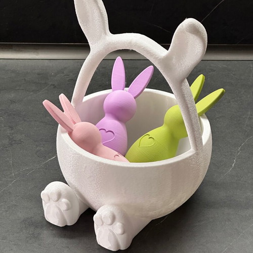 Easter basket bowl shaped like a bunny new