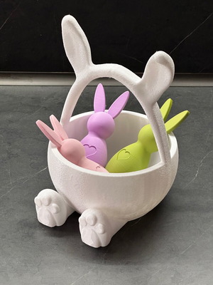 Easter basket bowl shaped like a bunny new