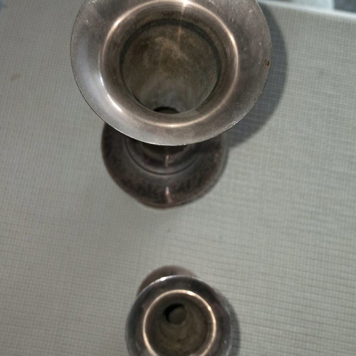 Vintage silver-plated vases like new, set of two pieces