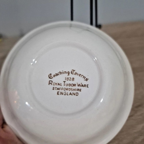 Coaching Taverns 1828 Royal Tudor Ware English Porcelain Small Bowl like new