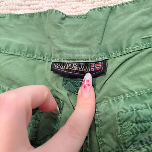 Napapijri men's bermuda shorts like new, green, size S
