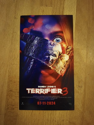 Terrifier3 small poster on cardboard new