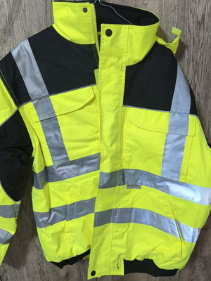 High Visibility Jacket, size 2XL, waterproof, removable hood