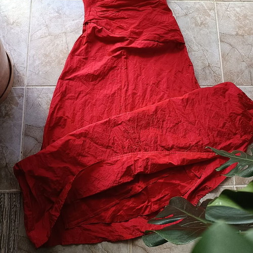 Sixth Sense strapless formal dress used, red, size L