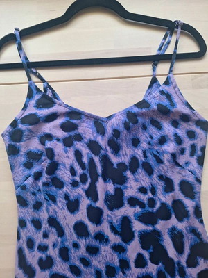 Dancing Leopard Purple Leopard-Print Midi Maxi Dress like new, UK 8 EU Small