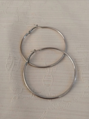 Earrings new, silver