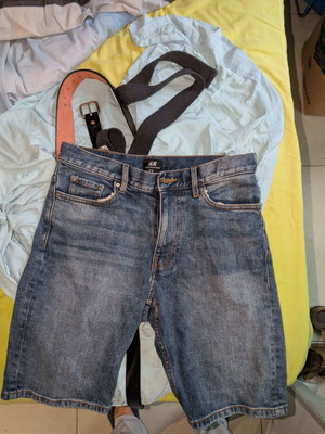 H&M short denim shorts like new, blue, sizes S and M