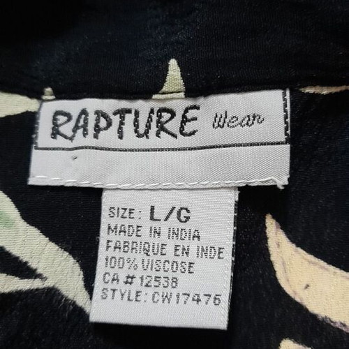 Rapture Wear vintage γυναικείο σετ δύο τεμαχίων, μαύρο με floral