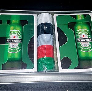 Ζευγάρι τράπουλες Heineken με μάρκες