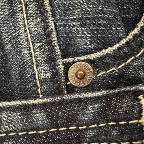 Versace Jeans Mini Vintage Denim Skirt Like New With Embroidery