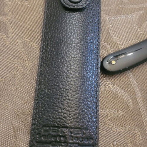 Straight Razor Dovo with Bakelite Handle and Parker Leather Case new