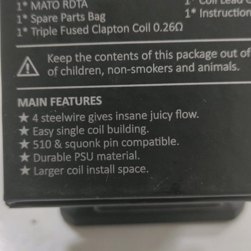 Vandy Vape Mato RDTA black matte new