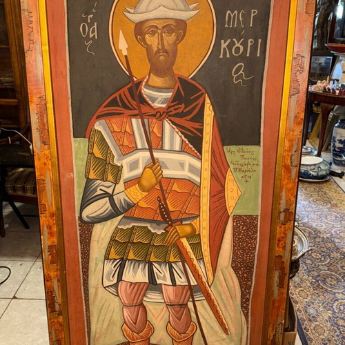 Petros Vamboulis artwork used, height 1.50, width 0.62