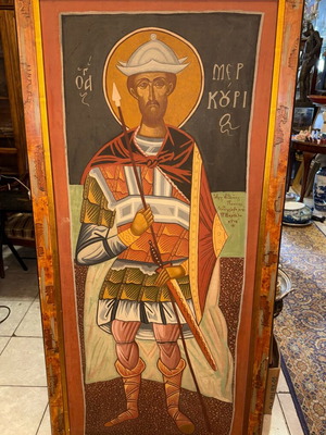 Petros Vamboulis artwork used, height 1.50, width 0.62