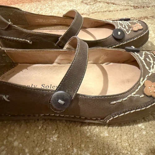 Heavenly Soles women's leather shoes used, size 37, brown ballerinas